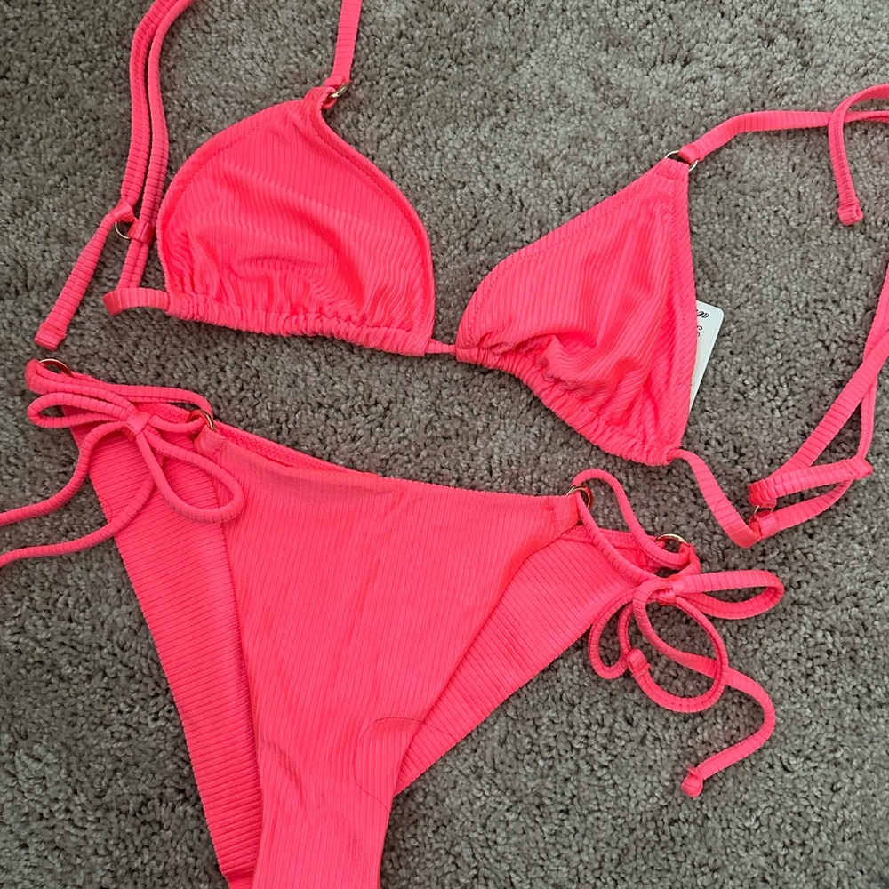 Aerie Neon Pink Bikini Set
